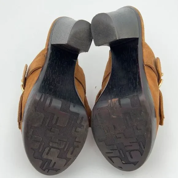 UNISA CLOG HEELS WOMEN’s 6.5 Camel Brown Western - Picture 2 of 8